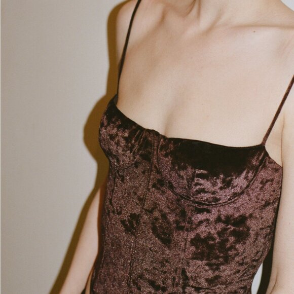 LaQuan Smith Crushed Velvet Bodysuit *NWT* - Picture 4 of 6